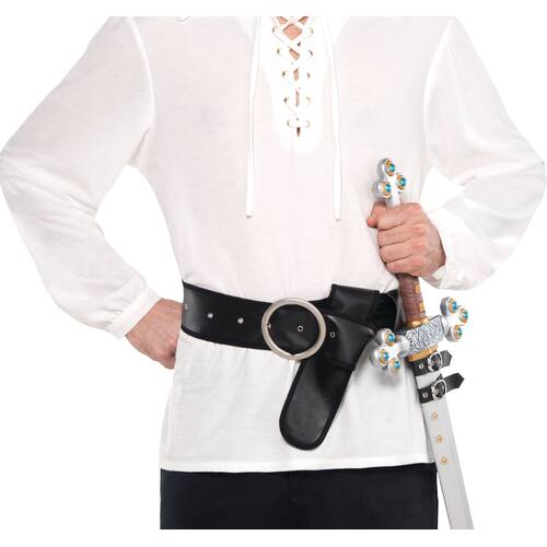 Belt Sword Weapon Holder, Black, One Size, Wearable Costume Prop for Halloween