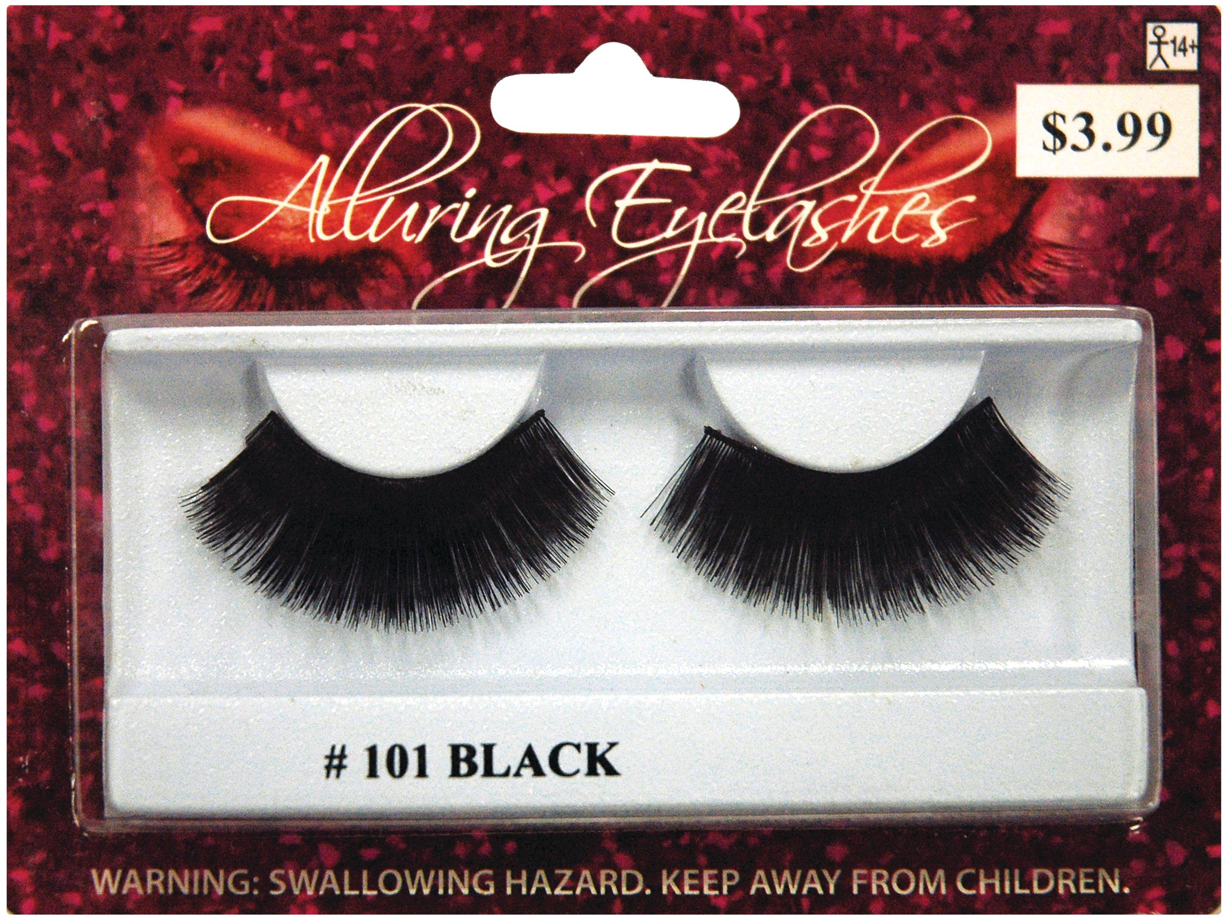 Voluminous Fake False Eyelashes, Black, One Size, Wearable Costume Accessory for Halloween Front_Flat