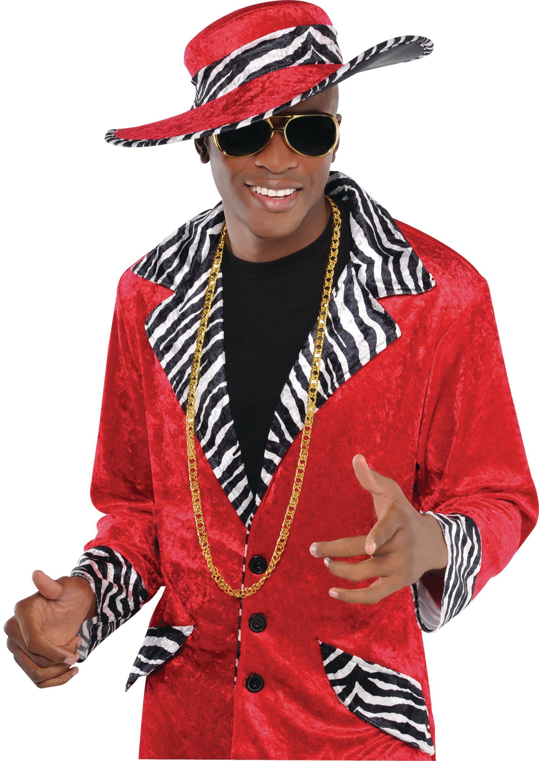 Rapper Large Chain Necklace Jewelry, Gold, 39-in, Wearable Costume ...