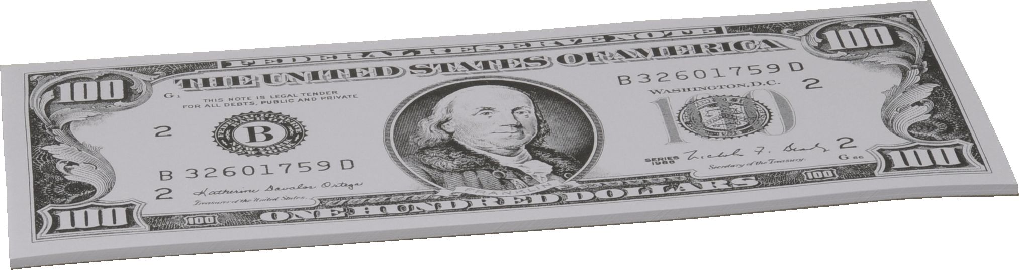 Faux argent Big Daddy, vert, taille unique, paq. 40, accessoire de costume pour l'Halloween Front_Elevated