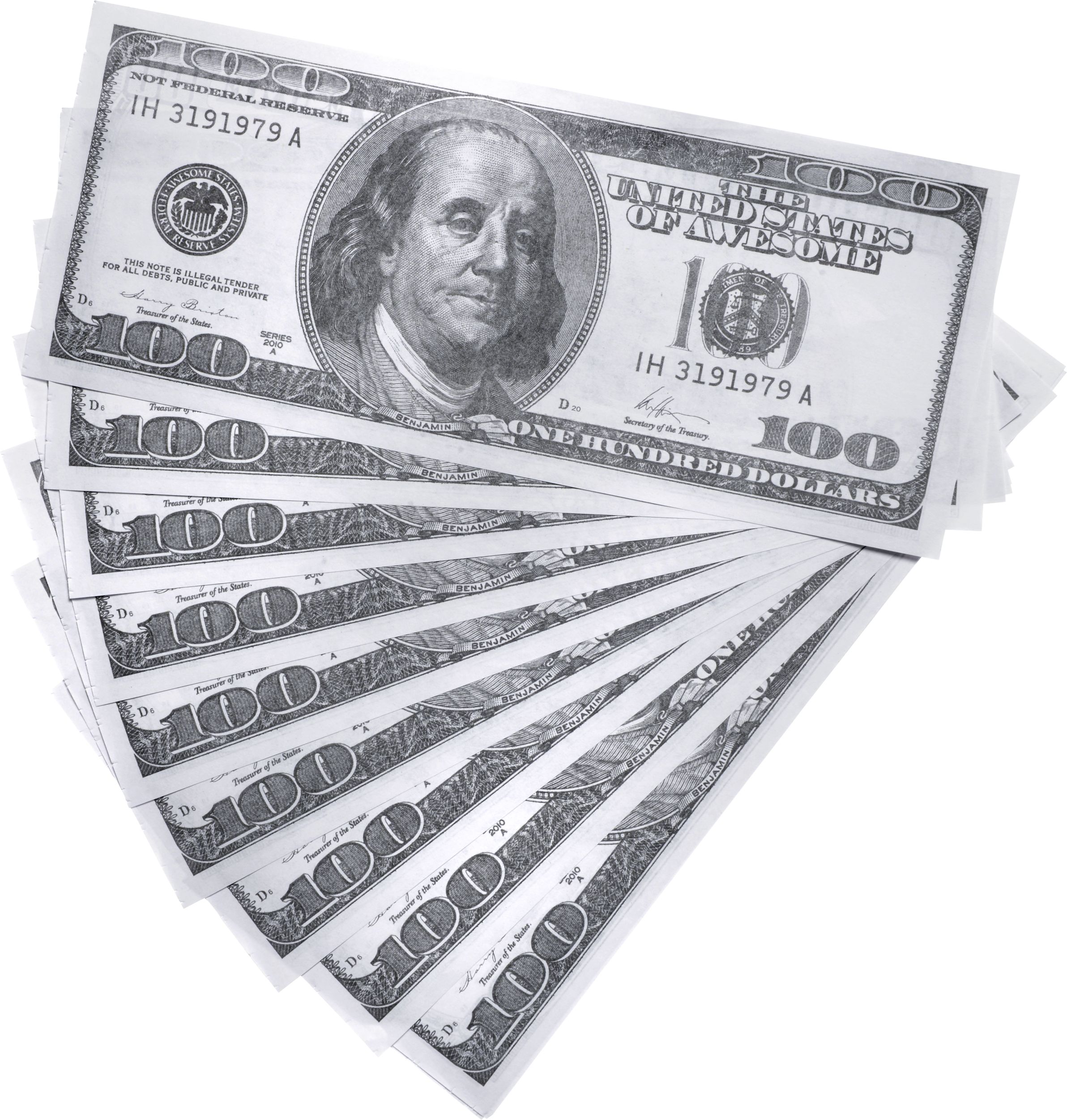 Faux argent Big Daddy, vert, taille unique, paq. 40, accessoire de costume pour l'Halloween Overhead_Flat