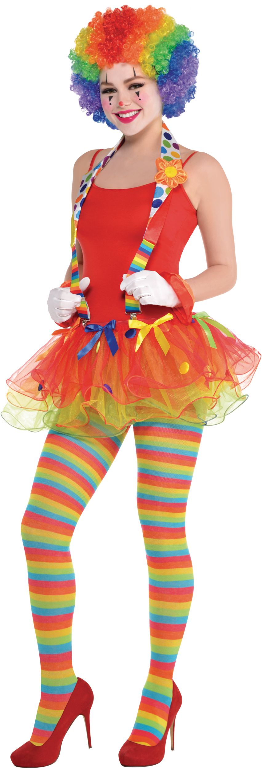 Adult Sassy Clown Tutu Front_Angled_Left