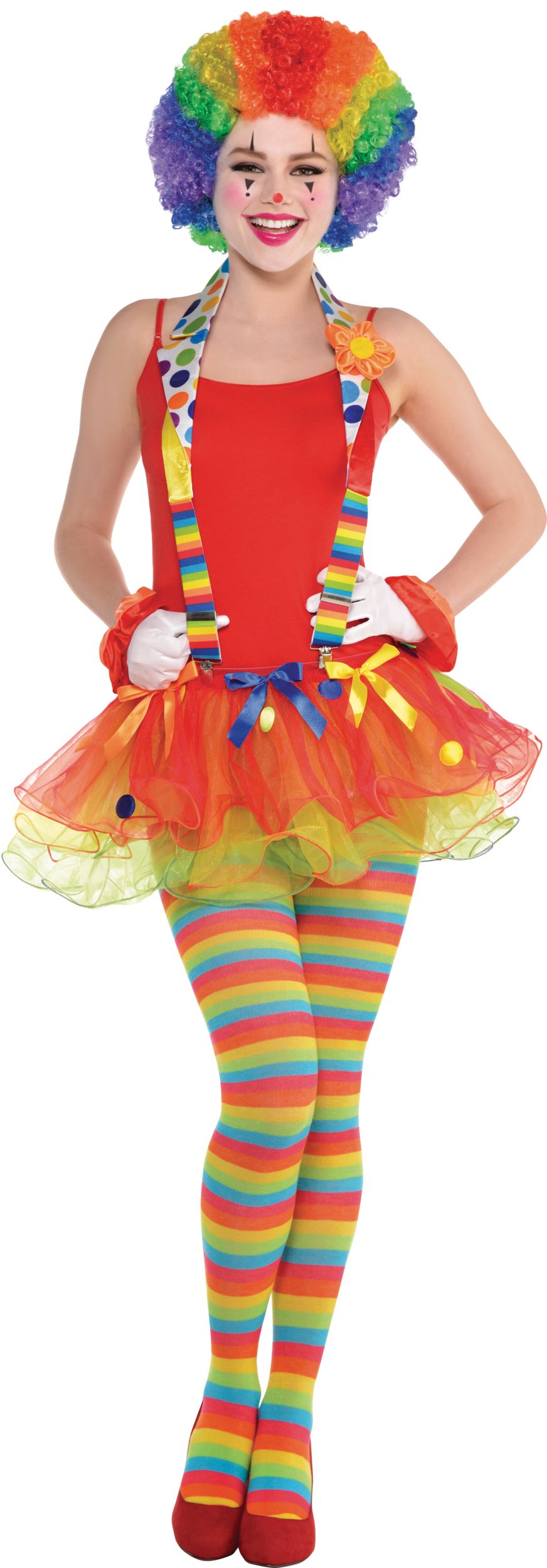 Adult Sassy Clown Tutu Front_Flat