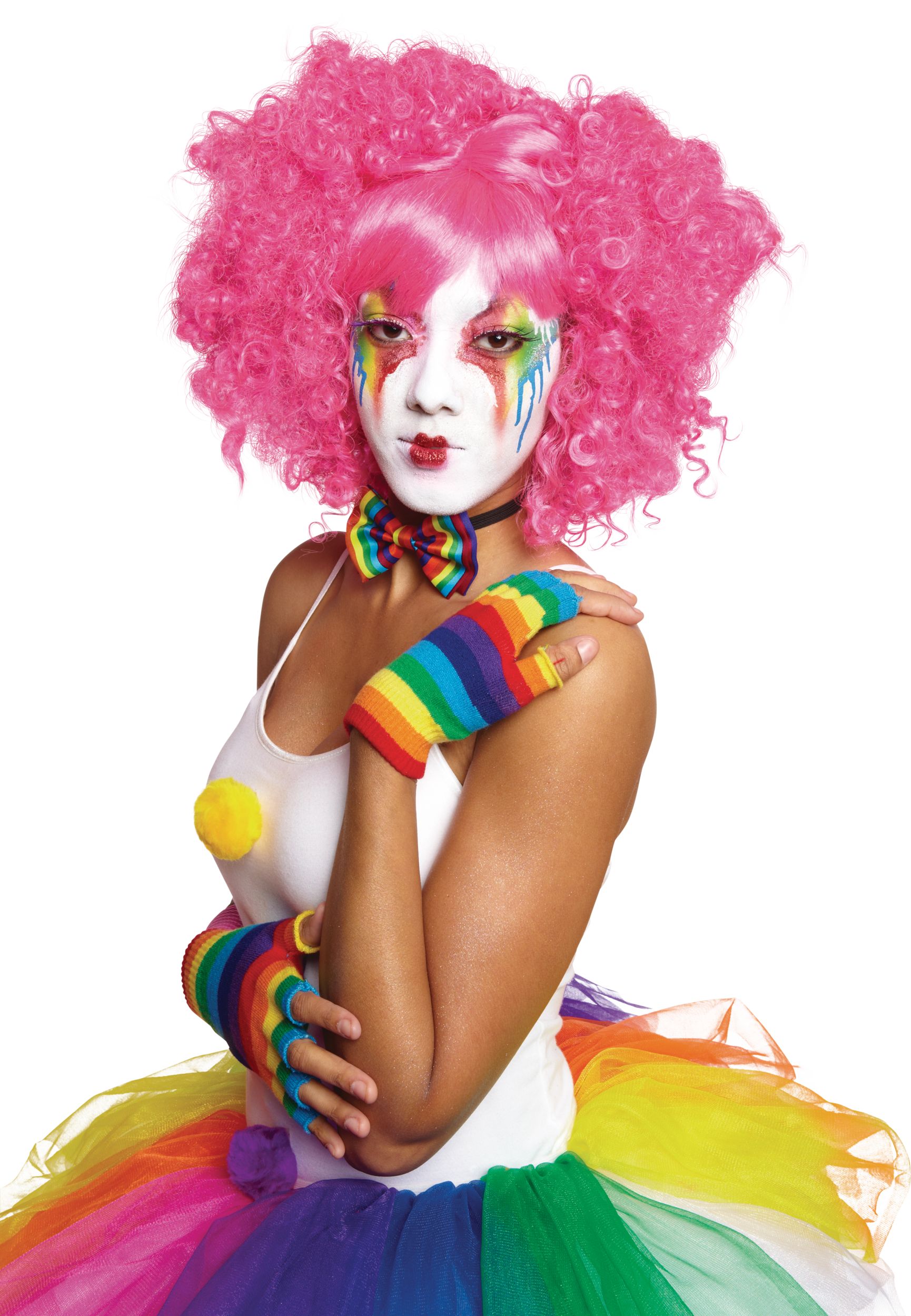 Adult Sassy Clown Tutu Front_Angled_Left