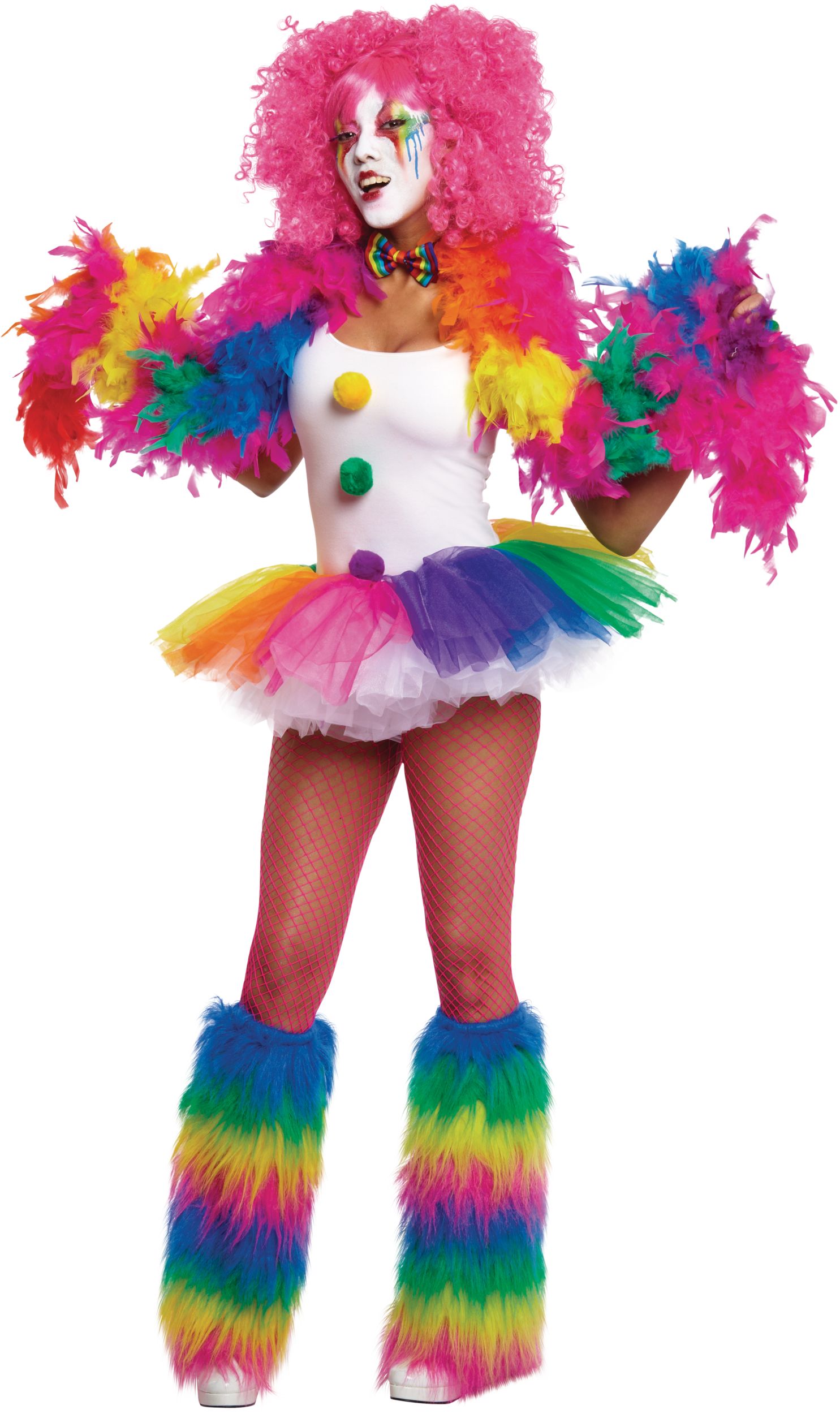 Adult Sassy Clown Tutu Front_Angled_Left