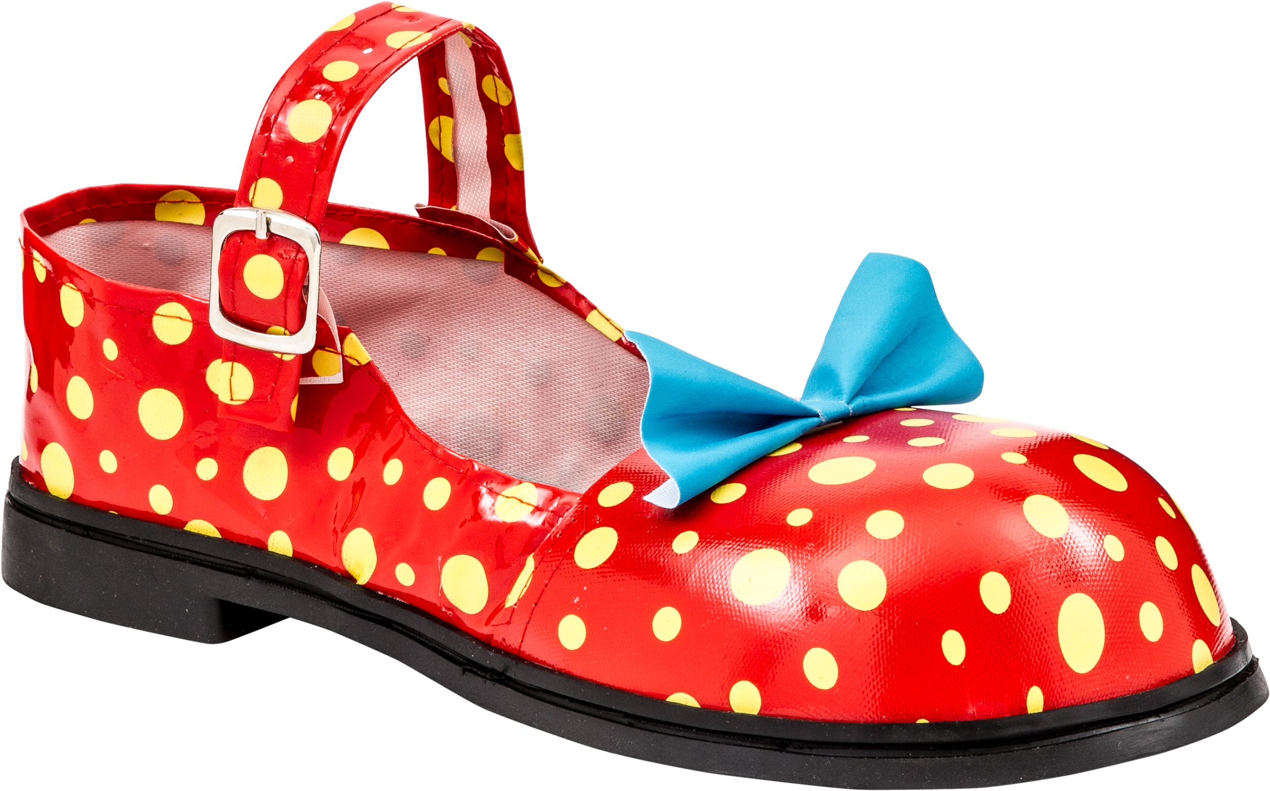 Adult Polka Dot Clown Shoes Front_Angled_Right