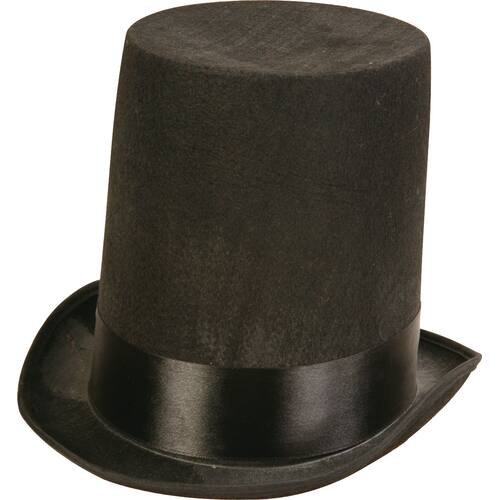 Abraham Lincoln Stovepipe Top Hat, Black, One Size, Wearable Costume Accessory for Halloween
