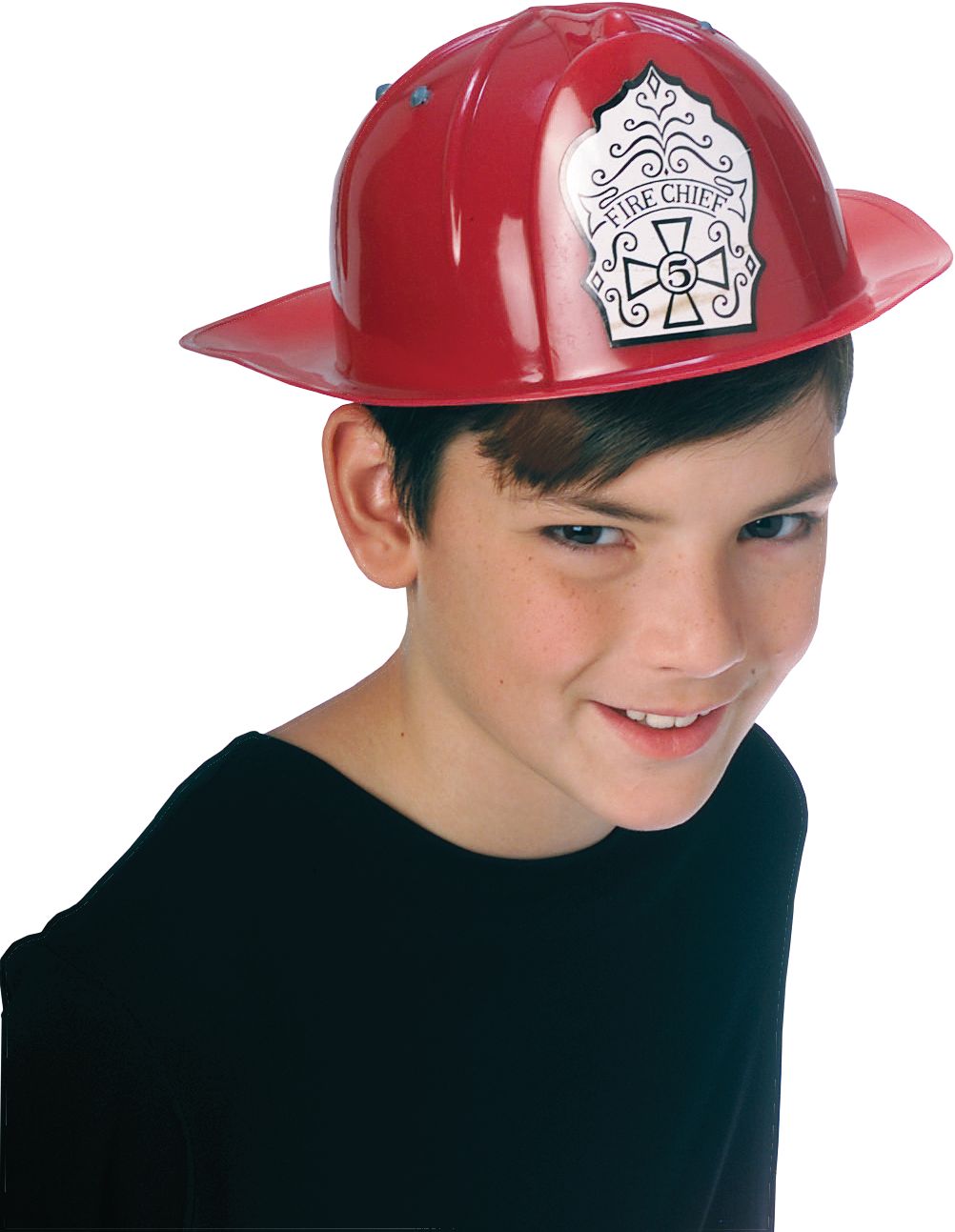 Child Fire Fighter Man Chief Firefighter Fireman Red Plastic Helmet Costume  Hat