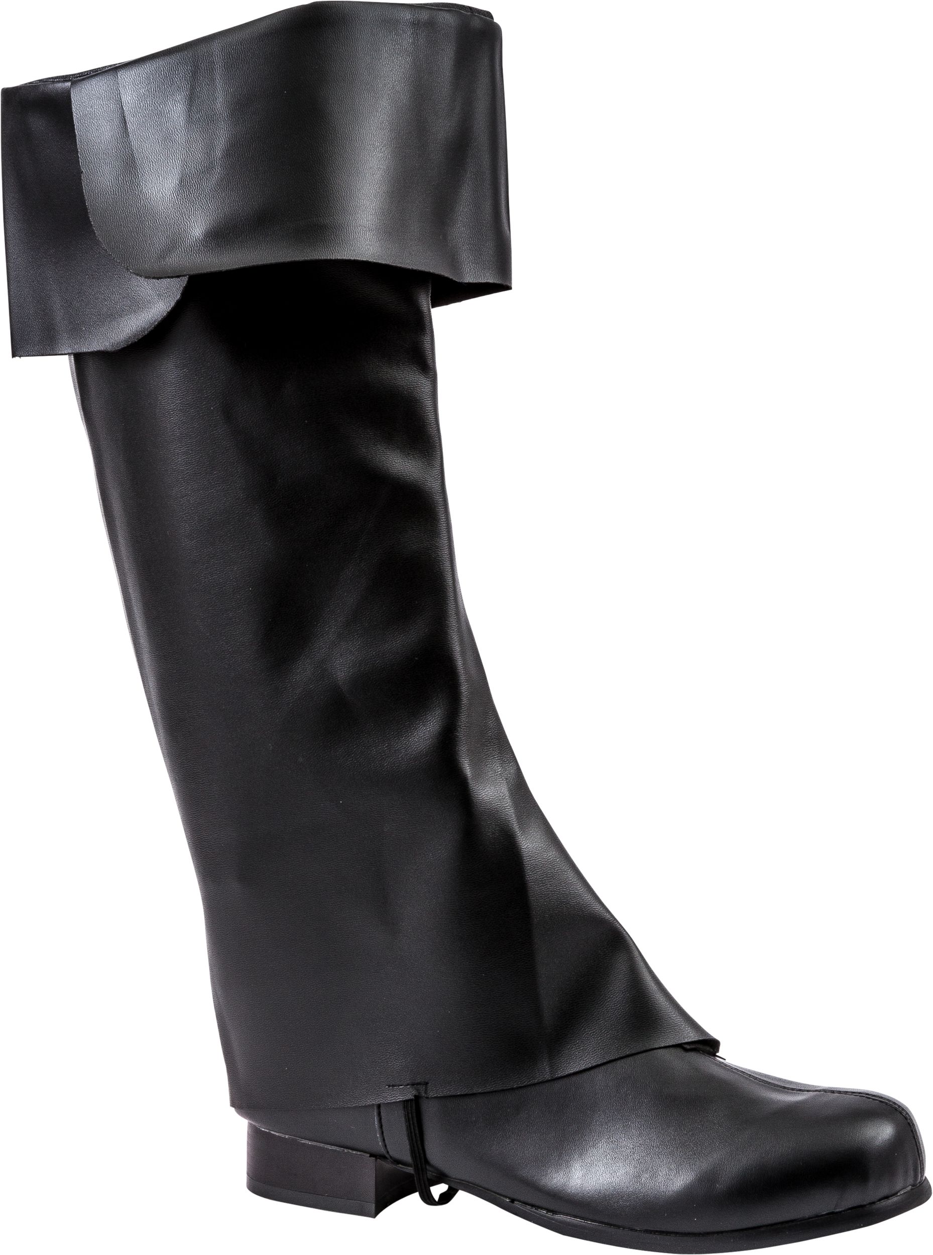 Couvre-bottes de pirate mi-mollet, noir, taille unique, accessoire de  costume à porter pour l'Halloween