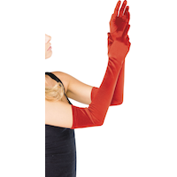 Adult Elbow Long Gloves, Red, One Size, Wearable Costume Accessory for Halloween