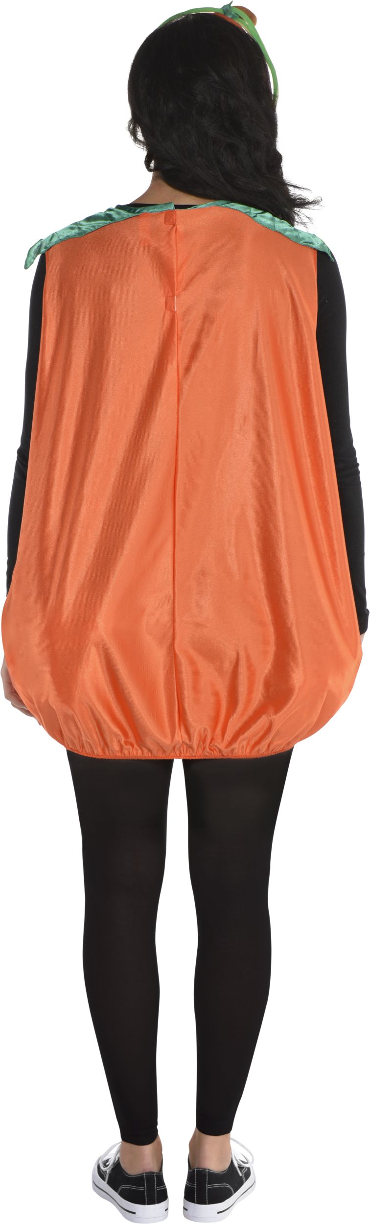 Women's Pumpkin Orange Tunic with Headband Halloween Costume, One Size Back_Flat