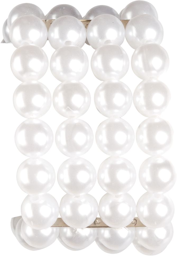 Bracelet multibrins de fausses perles, blanc, taille unique, accessoire de costume à porter pour l'Halloween Front_Flat