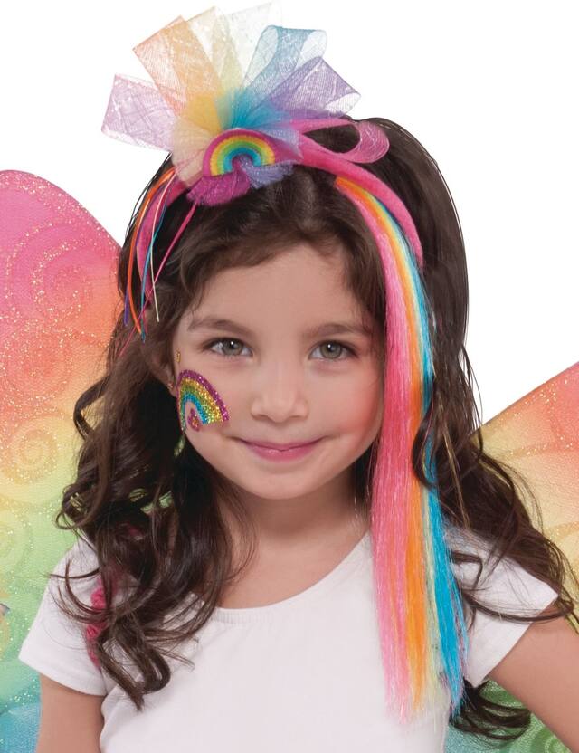 Accessoire pour cheveux de fée arc-en-ciel Front_Angled_Left
