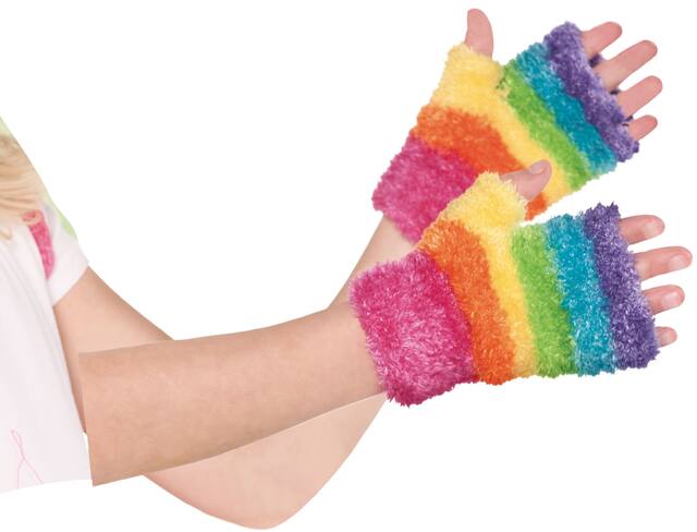 Gants sans doigts de fée arc-en-ciel pour enfants Composite_or_Mixed