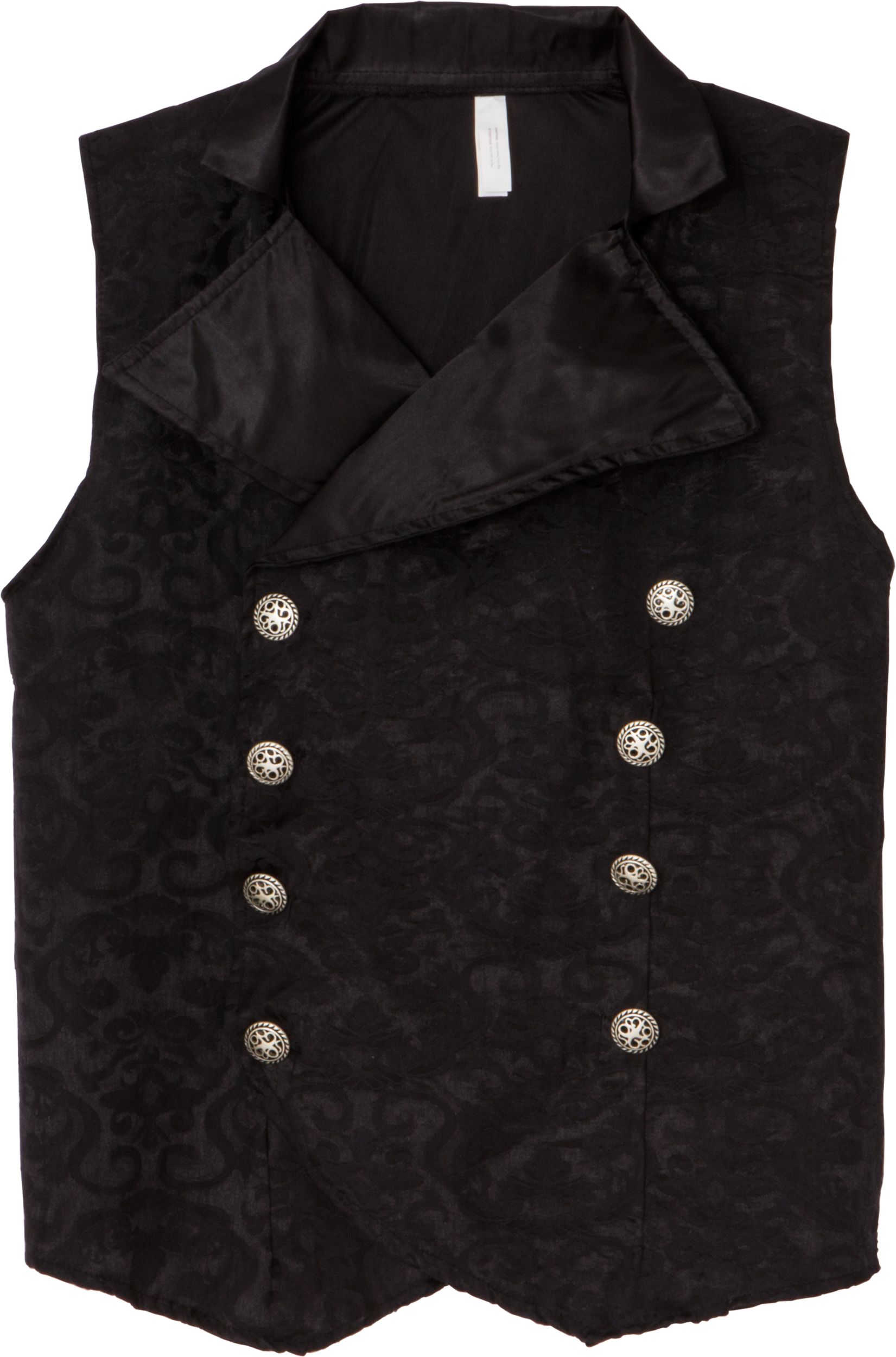 Black Vampire Vest Front_Flat