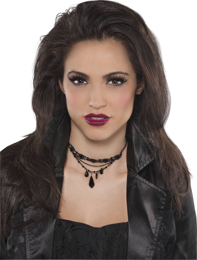 Black-On-Black Choker Front_Flat