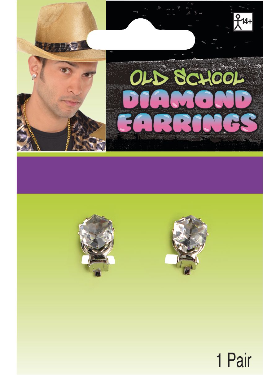 Big Diamond Stud Earrings Front_Flat