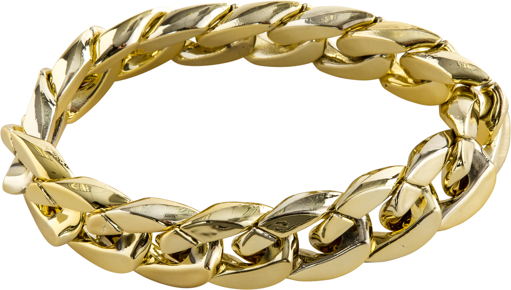 1980s Big Links Bracelet Jewelry, Gold, One Size, Wearable Costume