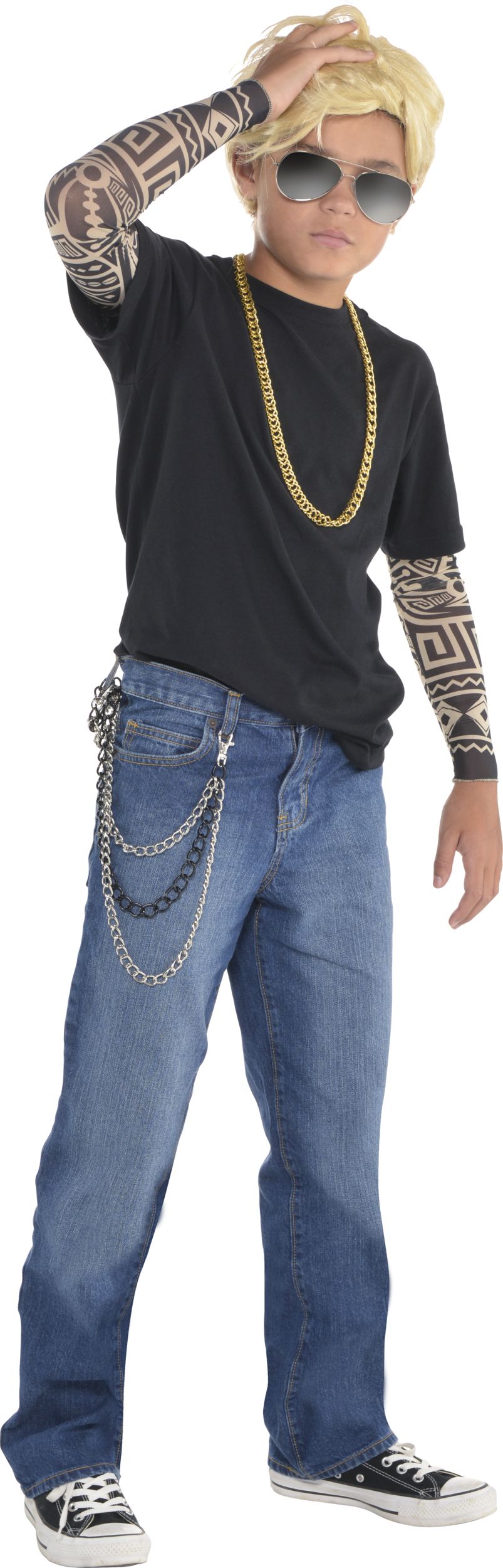 Chick Magnet Short Straight Hair Side Bang Wig, Blonde, One Size, Wearable Costume Accessory for Halloween Front_Angled_Right