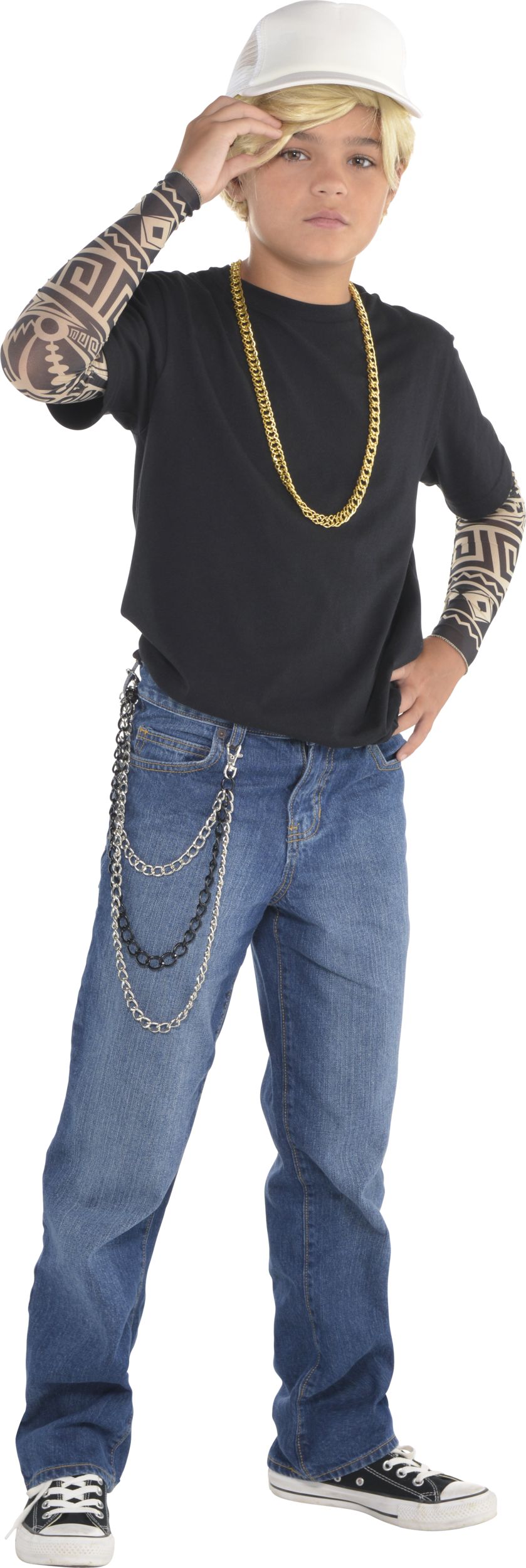 Chick Magnet Short Straight Hair Side Bang Wig, Blonde, One Size, Wearable Costume Accessory for Halloween Front_Angled_Right