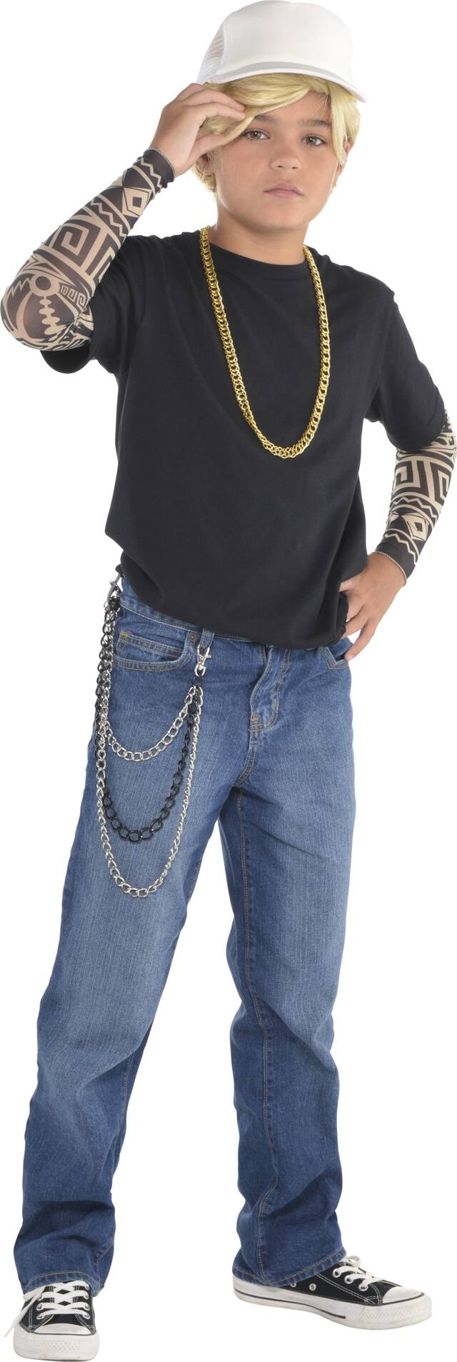 Chick Magnet Short Straight Hair Side Bang Wig, Blonde, One Size, Wearable Costume Accessory for Halloween Front_Angled_Right