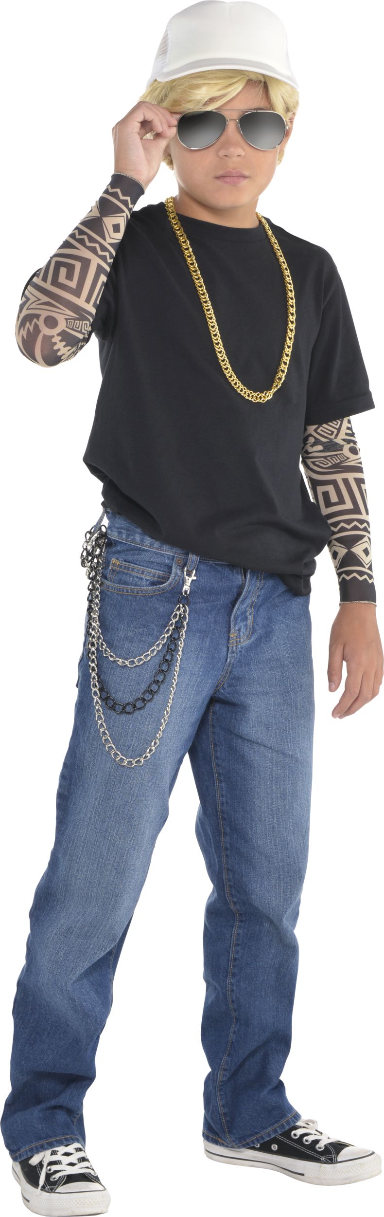 Chick Magnet Short Straight Hair Side Bang Wig, Blonde, One Size, Wearable Costume Accessory for Halloween Front_Angled_Right