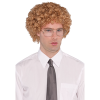Pedro Geek Short Curly Hair Wig & Eyeglasses, Blonde, One Size, 2-pk, Wearable Costume Accessories for Halloween