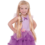 Kids' Disney Tangled Rapunzel Long Straight Hair Wig, Blonde, One Size, Wearable Costume Accessory for Halloween Front_Flat