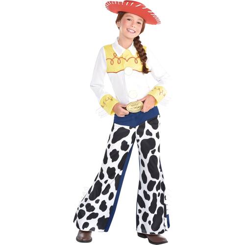 Toddler & Kids' Disney Pixar Toy Story Jessie Cow Print Jumpsuit with Hat Halloween Costume, Assorted Sizes