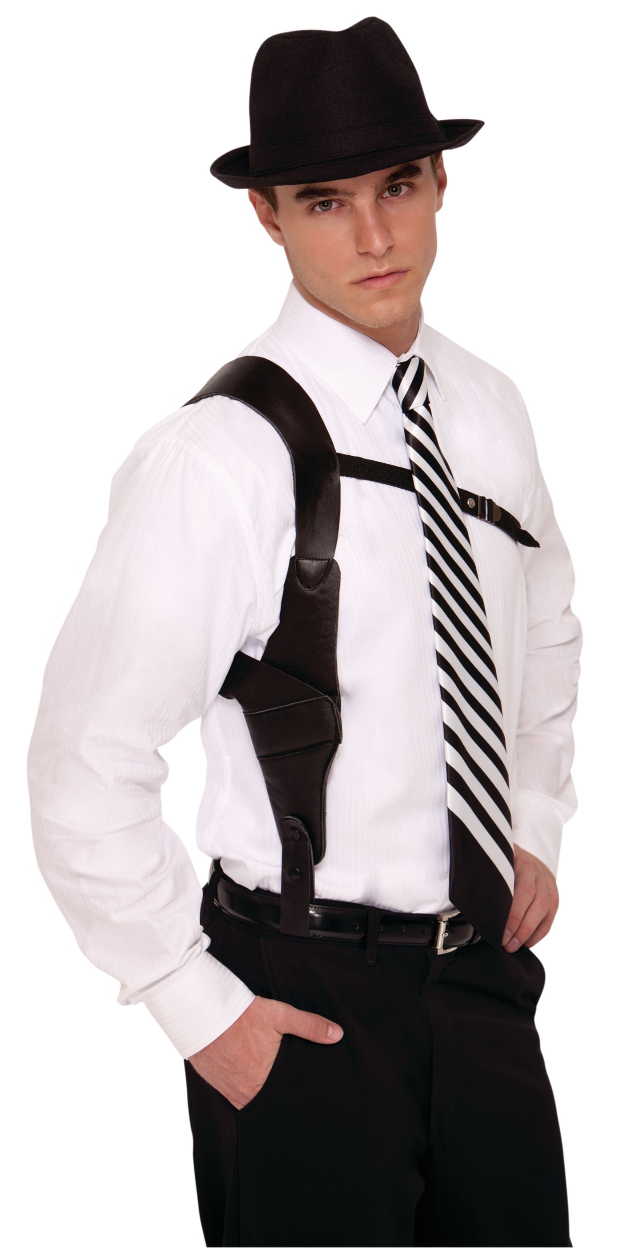 Étui de pistolet, noir, taille unique, accessoire de costume à porter pour l'Halloween Composite_or_Mixed
