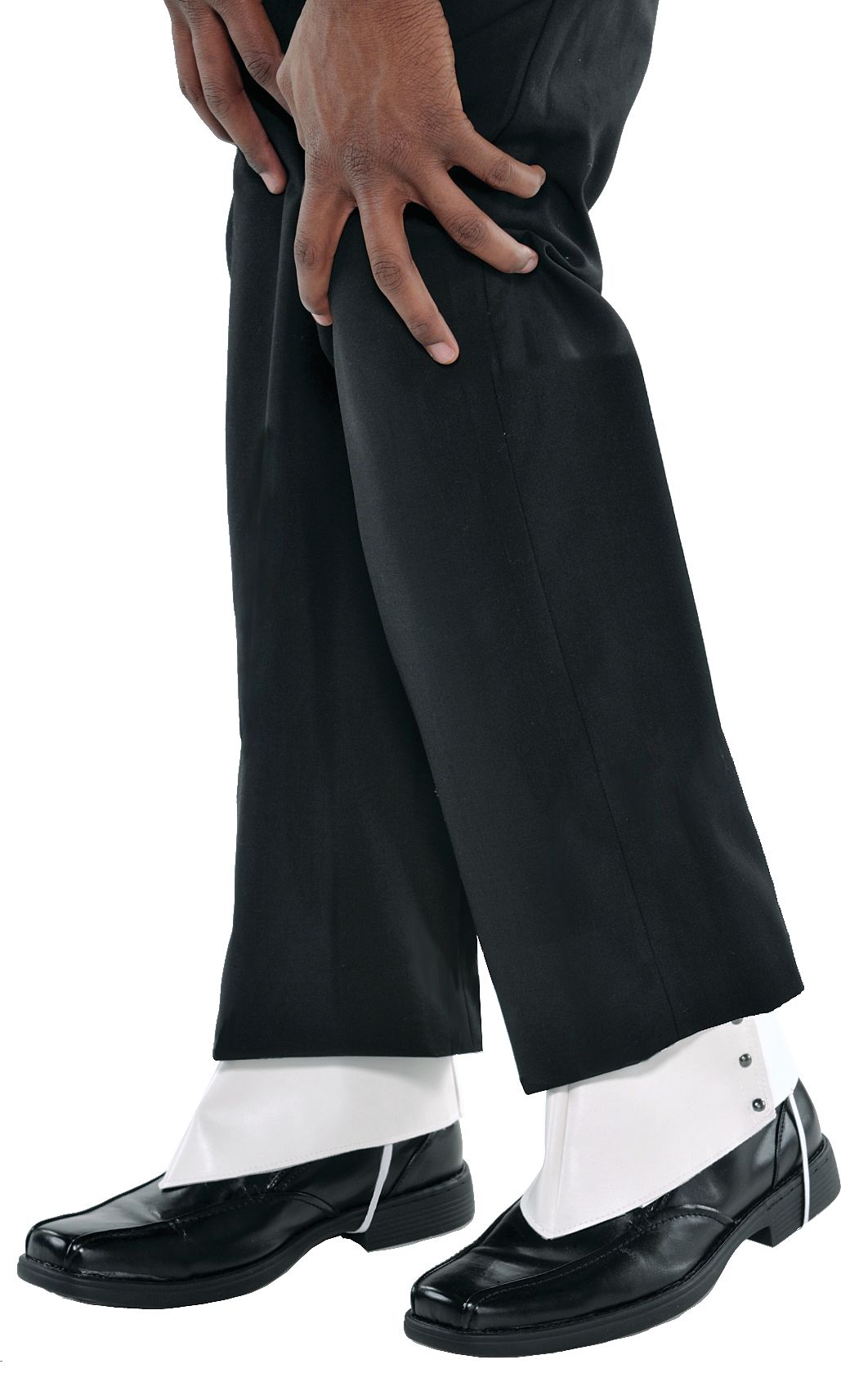 20s Spats, White, Adult, One Size Side_Left