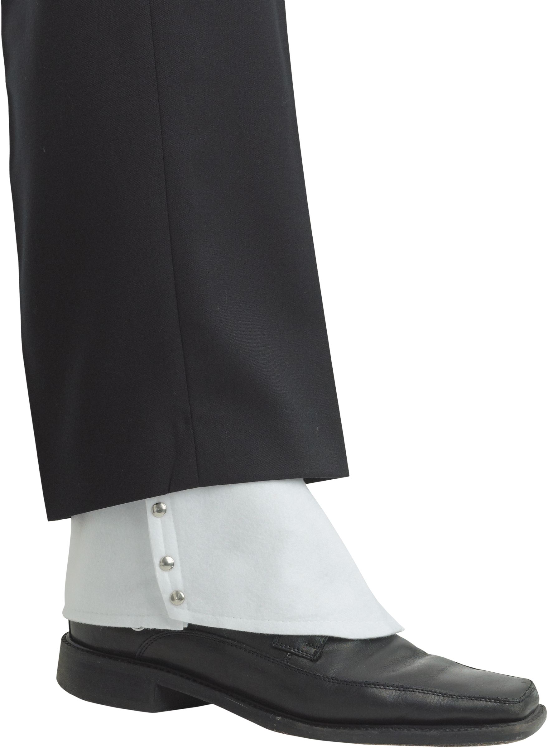 20s Spats, White, Adult, One Size Front_Angled_Right