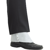 20s Spats, White, Adult, One Size Front_Angled_Right
