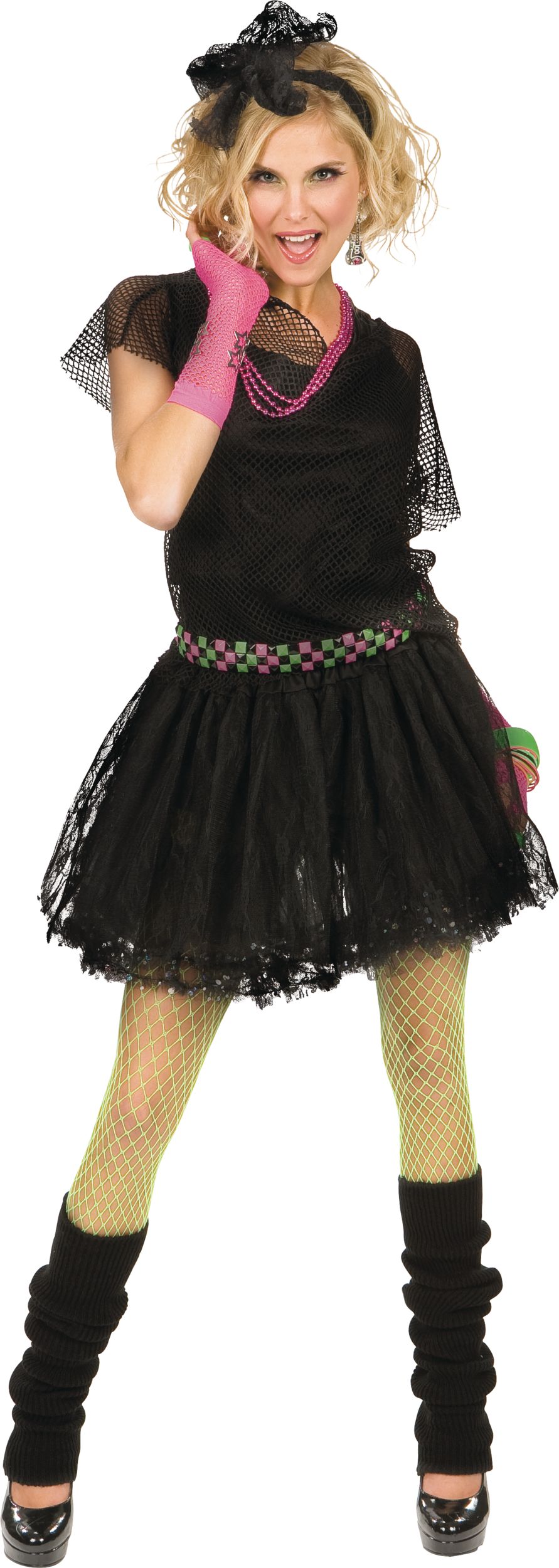 1980s Leg Warmers, Black, One Size, 2-pk, Wearable Costume Accessories for Halloween Composite_or_Mixed