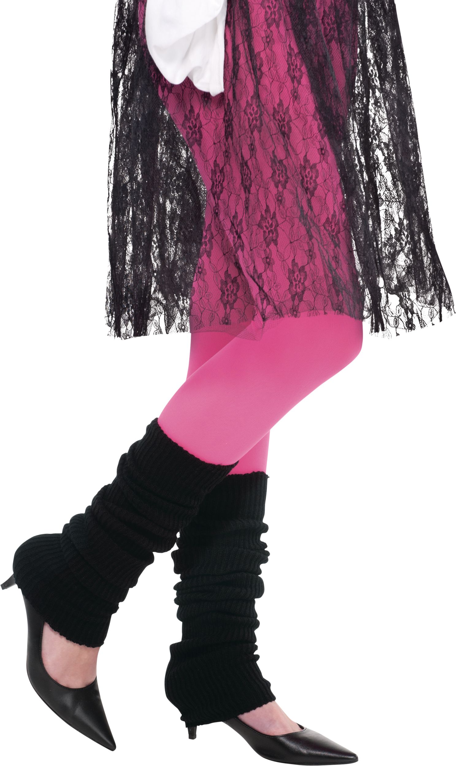 1980s Leg Warmers, Black, One Size, 2-pk, Wearable Costume Accessories for Halloween Side_Right