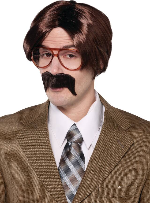 1970s Studious Vintage Eyeglasses, Orange, One Size, Wearable Costume Accessory for Halloween Front_Angled_Left