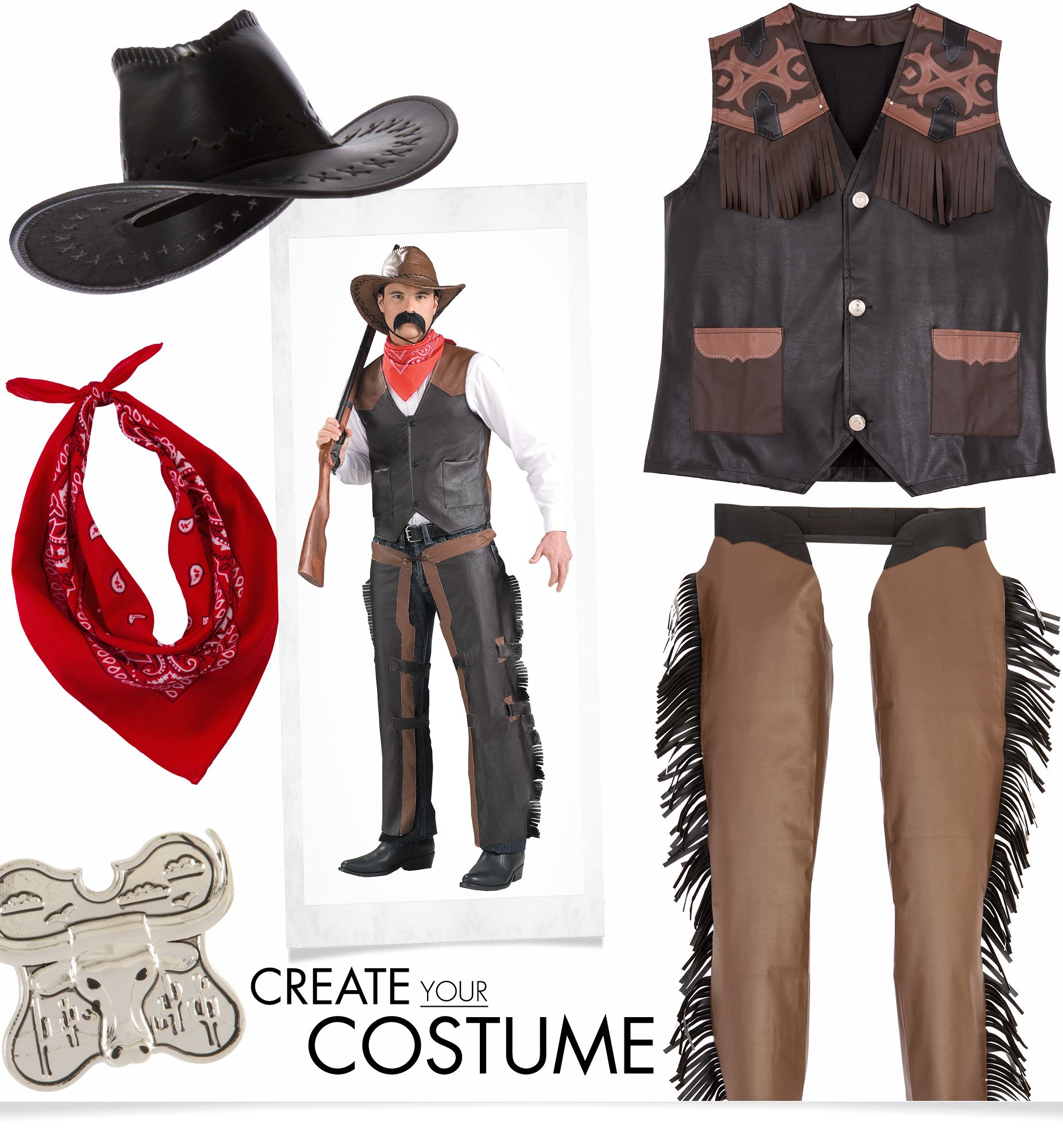 Adult Cowboy Chaps Composite_or_Mixed