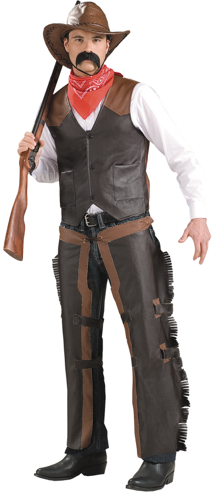 Western Cowboy Lasso, Gloves, Scar, & Belt, Brown, One Size, 4-pk, Wearable  Costume Accessories for Halloween