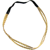 Greek Goddess Braids Headband, Gold, One Size, Wearable Costume Accessory for Halloween Overhead_Flat