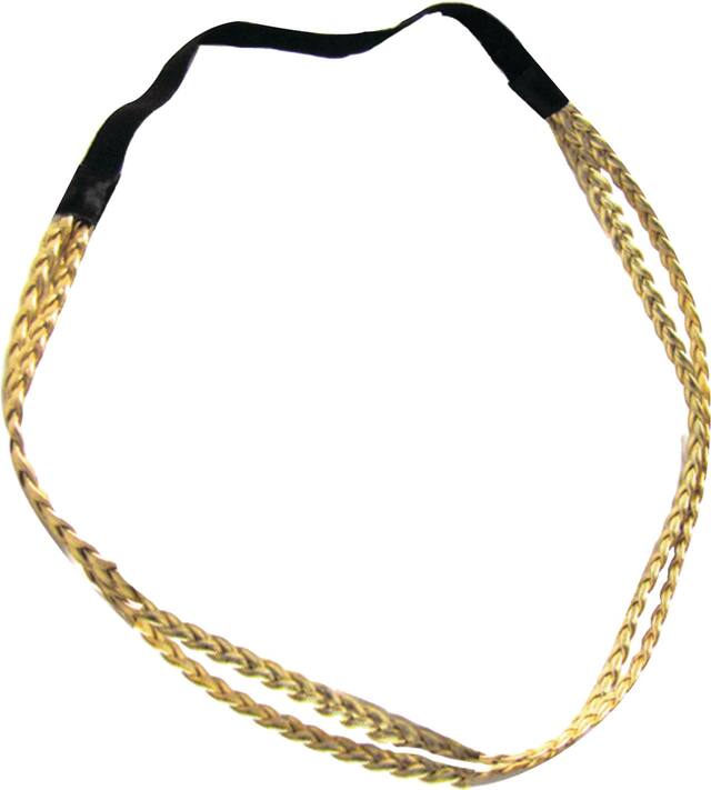 Bandeau tressé de déesse grecque, doré, taille unique, accessoire de costume à porter pour l'Halloween Overhead_Flat