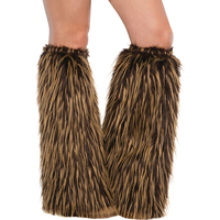 Jambières médiévales poilues pour adulte Front_Angled_Right