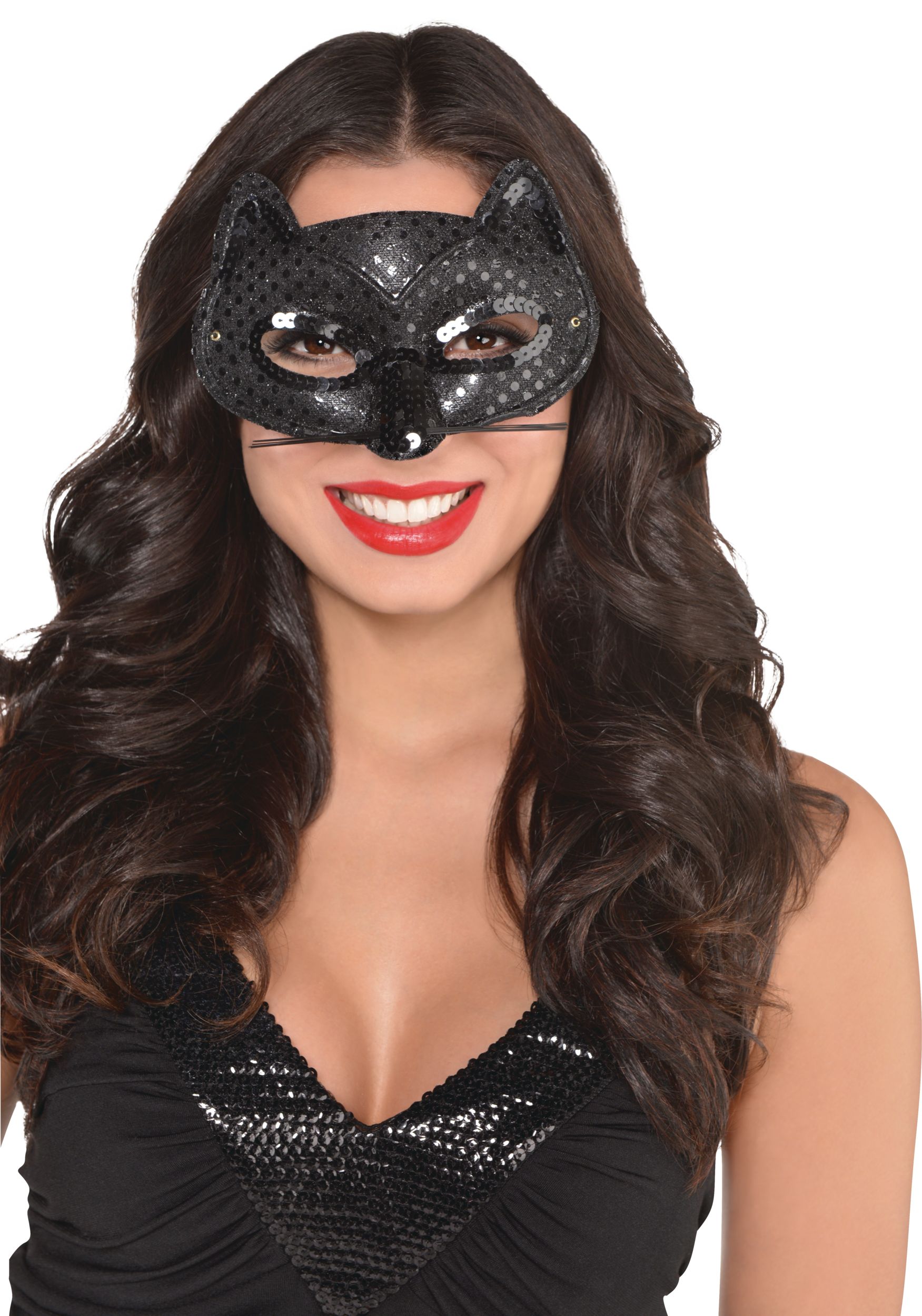 Sequin Cat Mask CloseUp