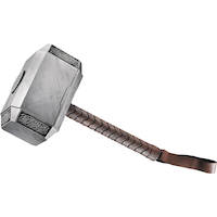 Disney Marvel Thor Mjolnir Hammer Weapon, Silver/Brown, 24-in, Wearable Costume Accessory for Halloween