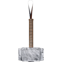 Disney Marvel Thor Mjolnir Hammer Weapon, Silver/Brown, 24-in, Wearable Costume Accessory for Halloween