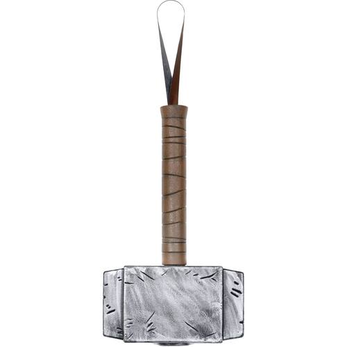Disney Marvel Thor Mjolnir Hammer Weapon, Silver/Brown, 24-in, Wearable Costume Accessory for Halloween