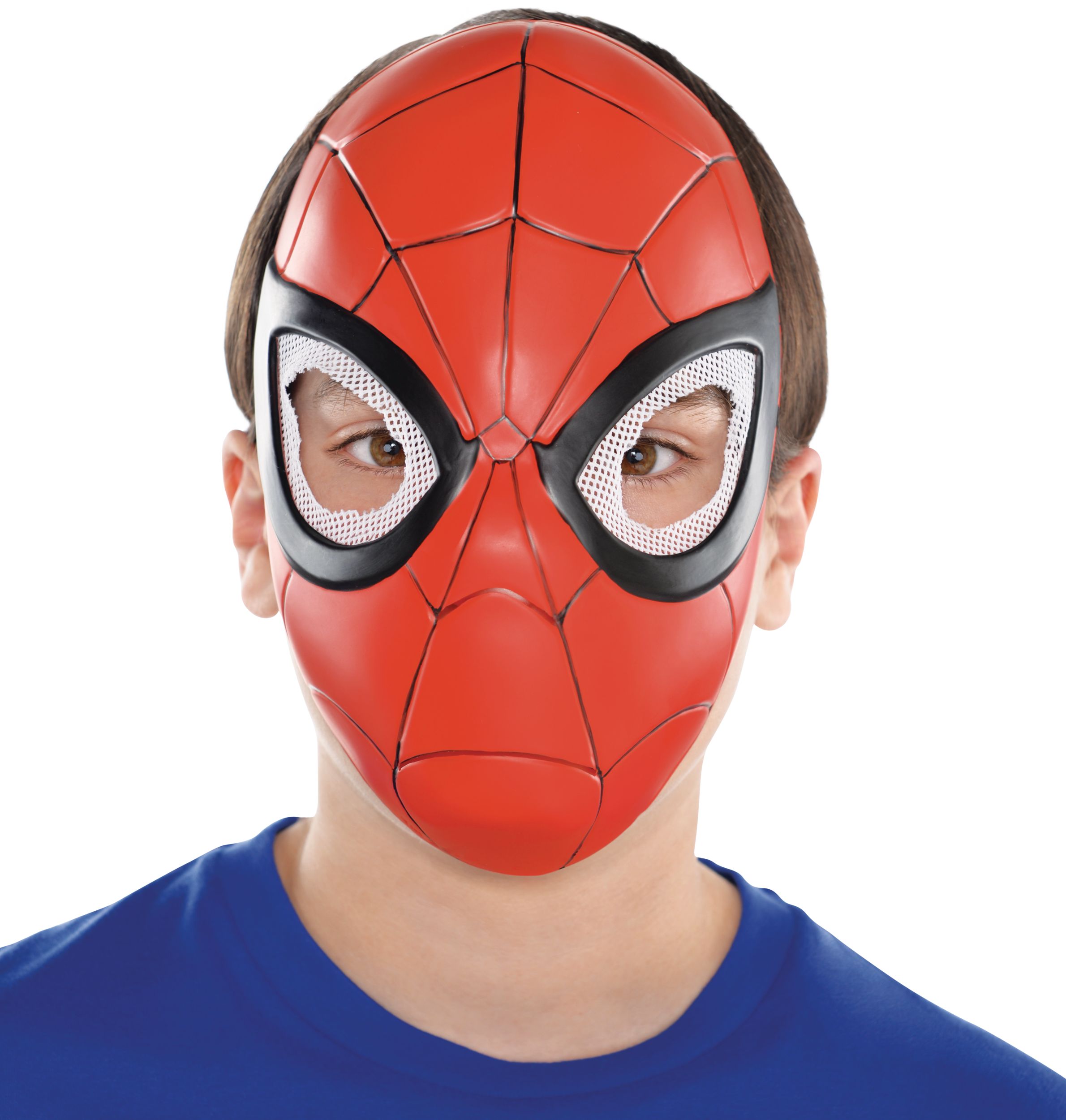 Kids' Plastic Spider-Man Party Mask Front_Flat