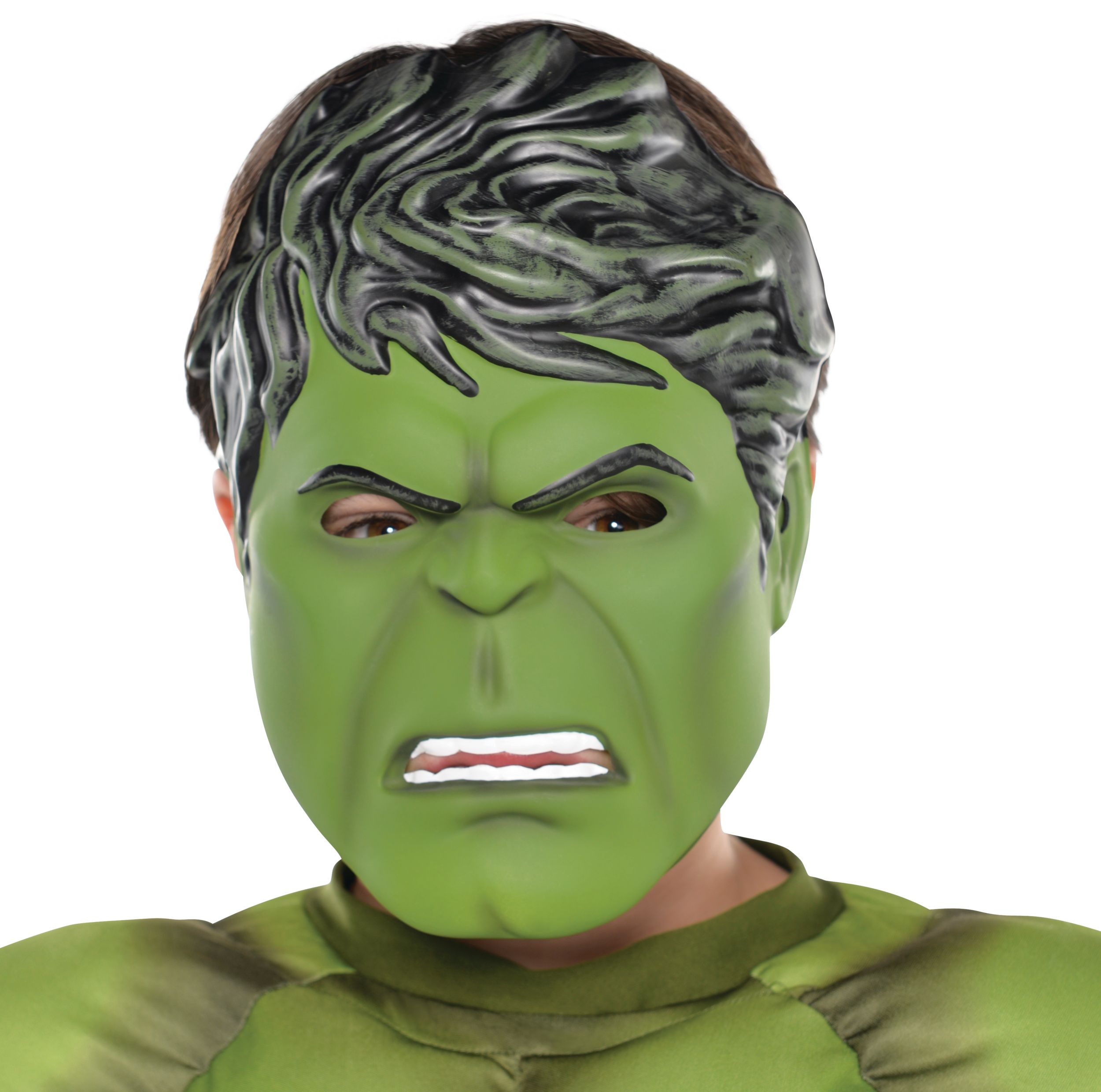 Child Plastic Hulk Mask Front_Flat
