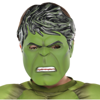 Child Plastic Hulk Mask Front_Flat