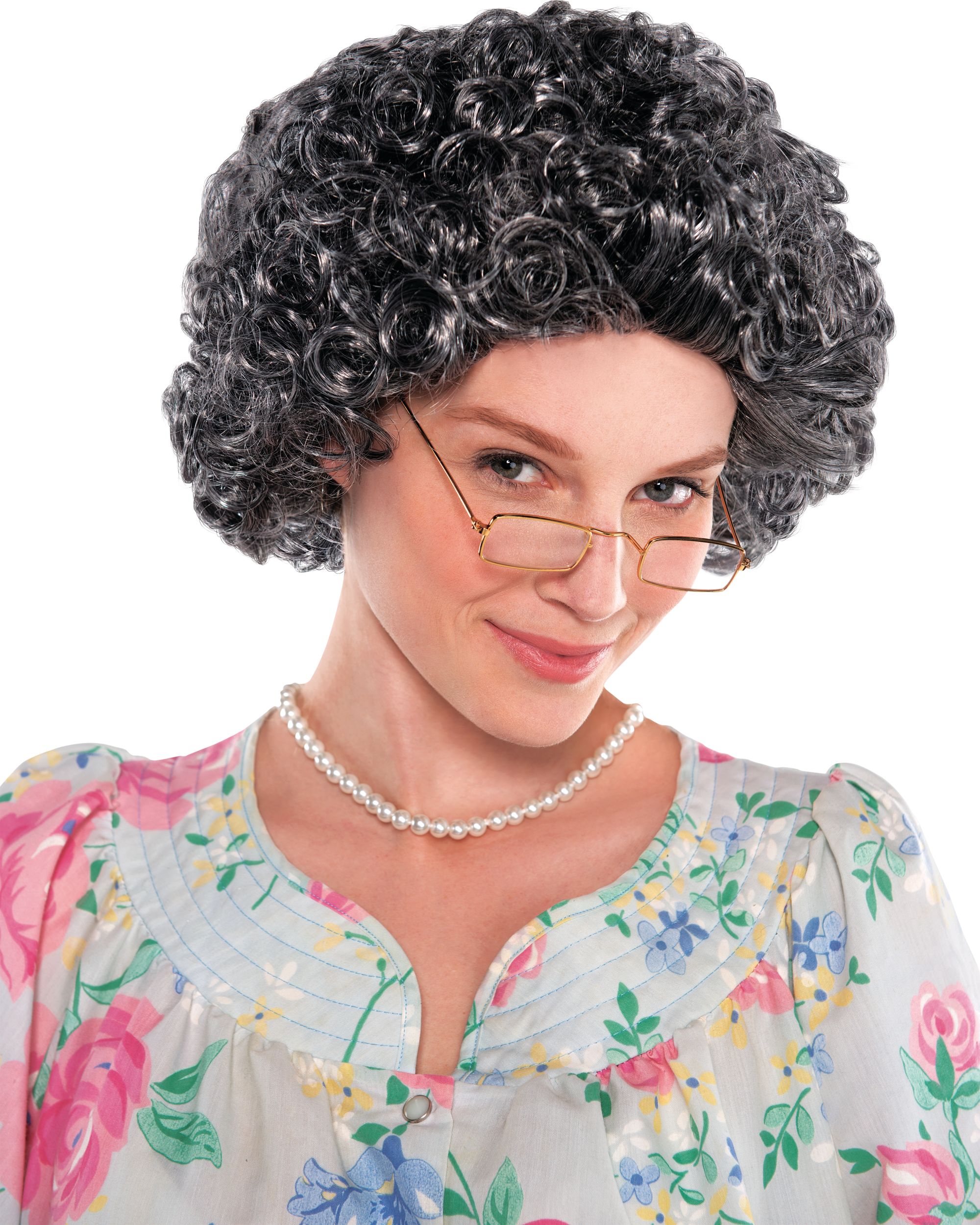 Curly Grandma Wig