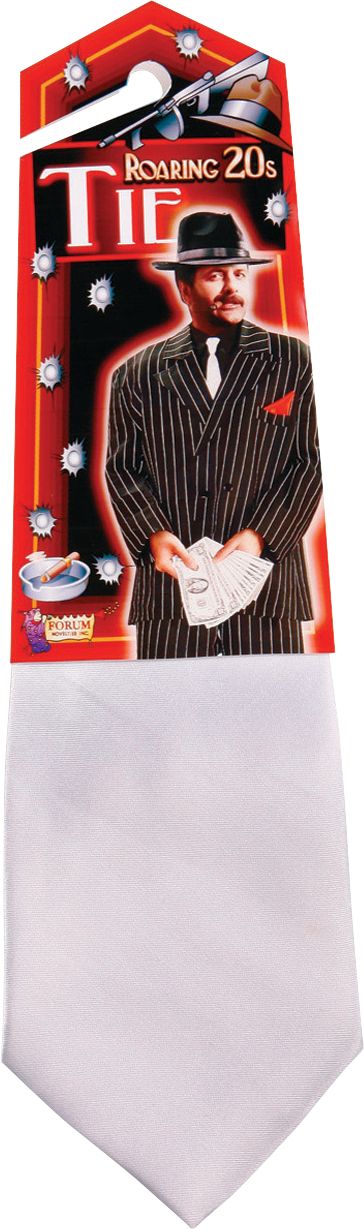 Gangster White Tie Front_Flat